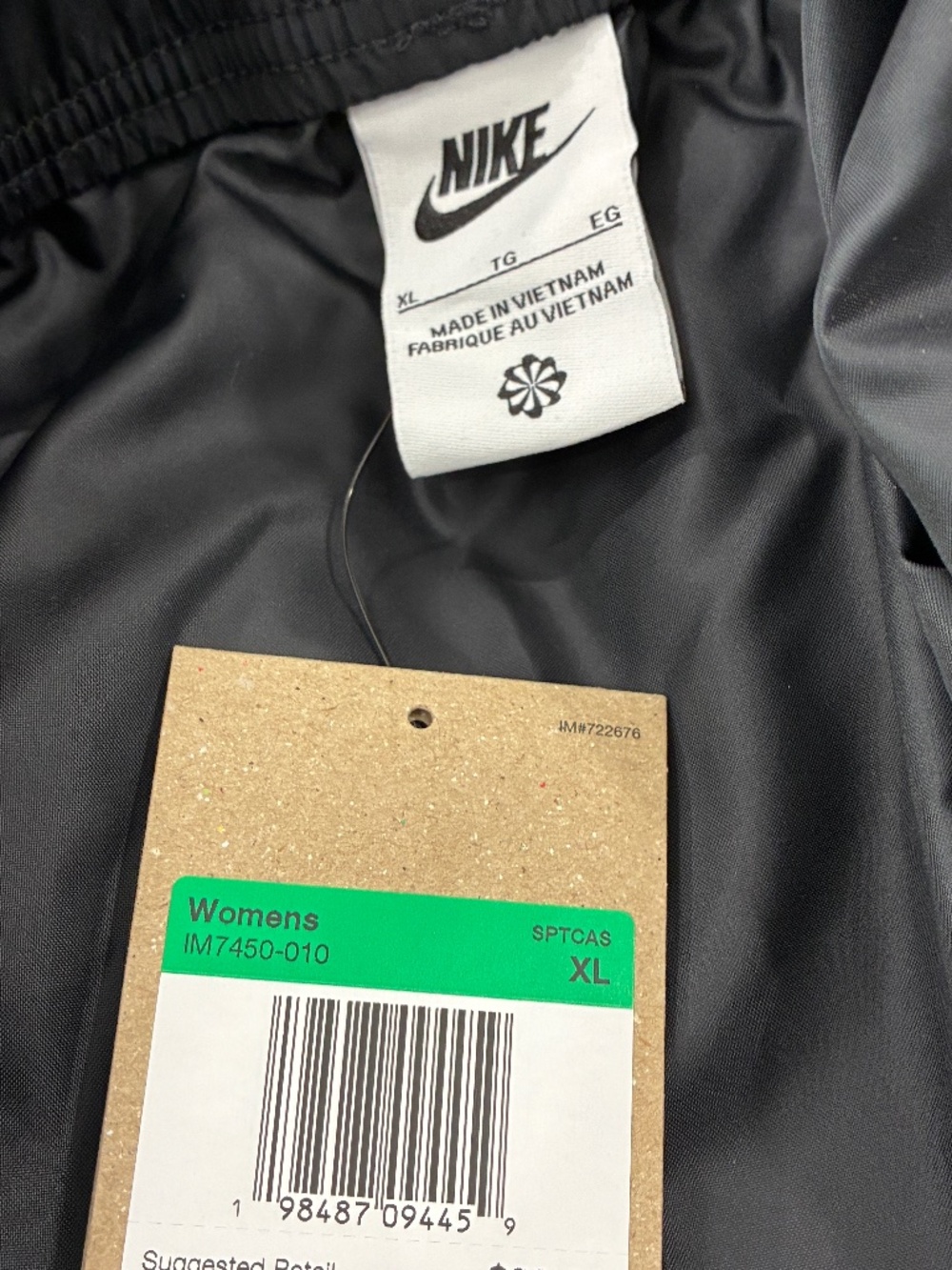 Nike Sportswear Windrunner Women's Bubble Hem Skirt XL Black/Sail IM7450-010 NWT - Picture 7 of 15